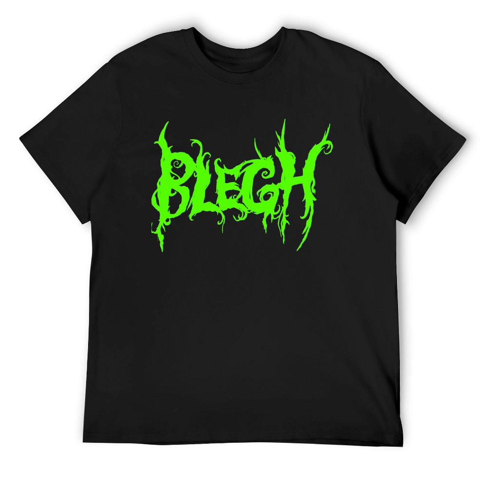 Summer Green Clothing - Siyah T-Shirt üzerinde Neon Yeşil Blegh