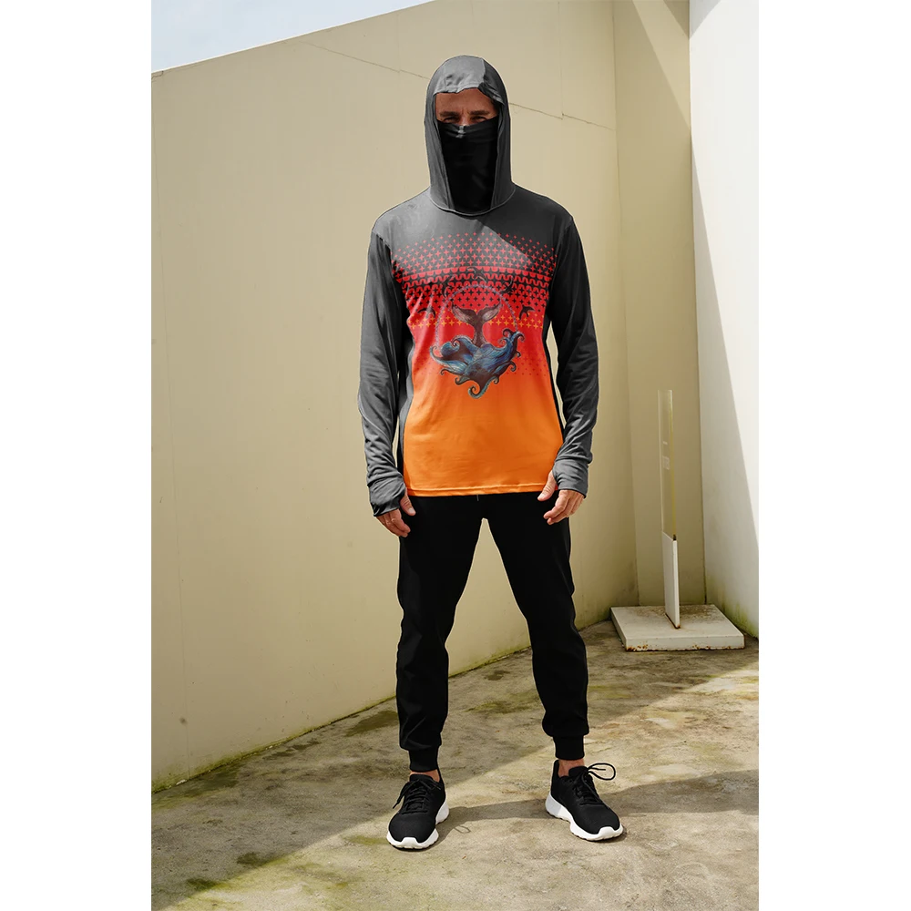 Summer Clothing - Balıkçı Gömlekleri Erkek Güneş Korumalı Kapüşonlu