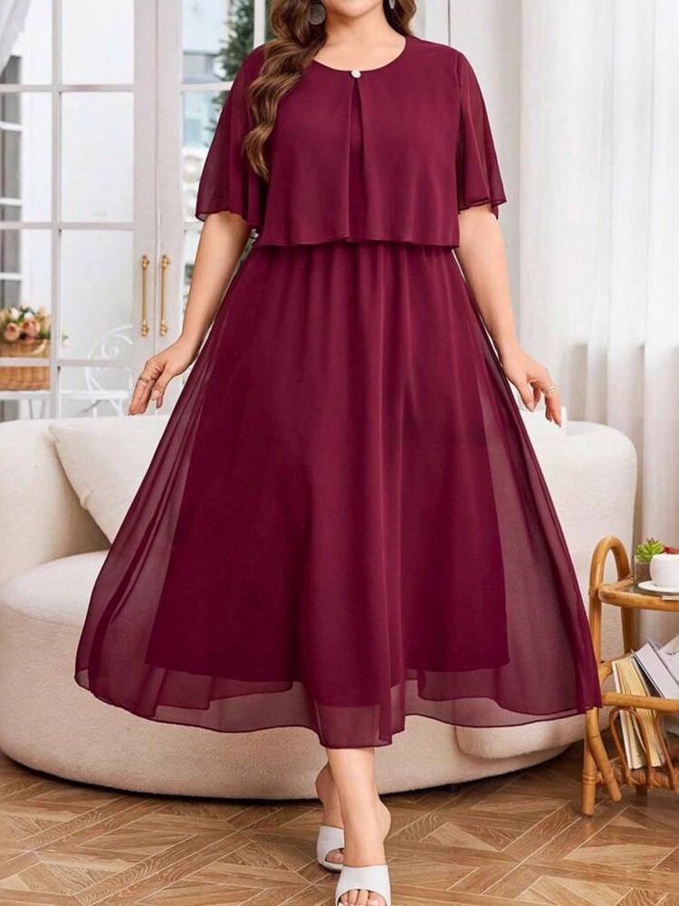 Summer Clothing Model - XL-5XL Büyük Beden Elbise Kadınlar İçin