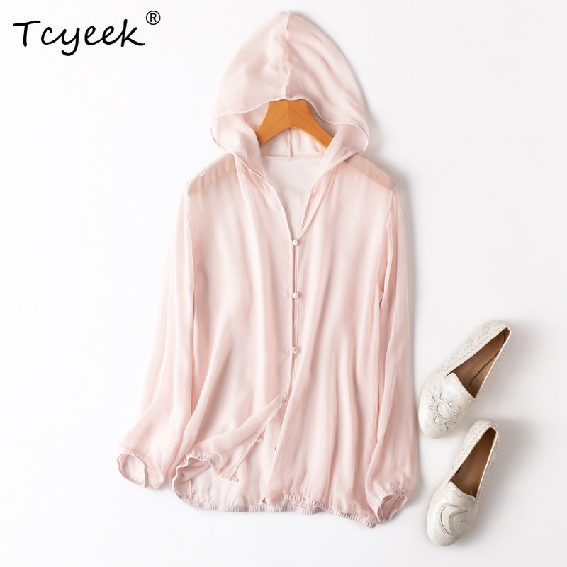 Summer Clothing - Tcyeek 100% Gerçek Dut Ipek Kadın