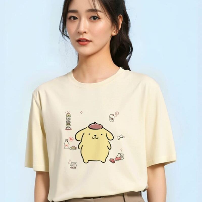 Summer Clothes - Sanrio Kısa Kollu Tişört, Ponpon Purins