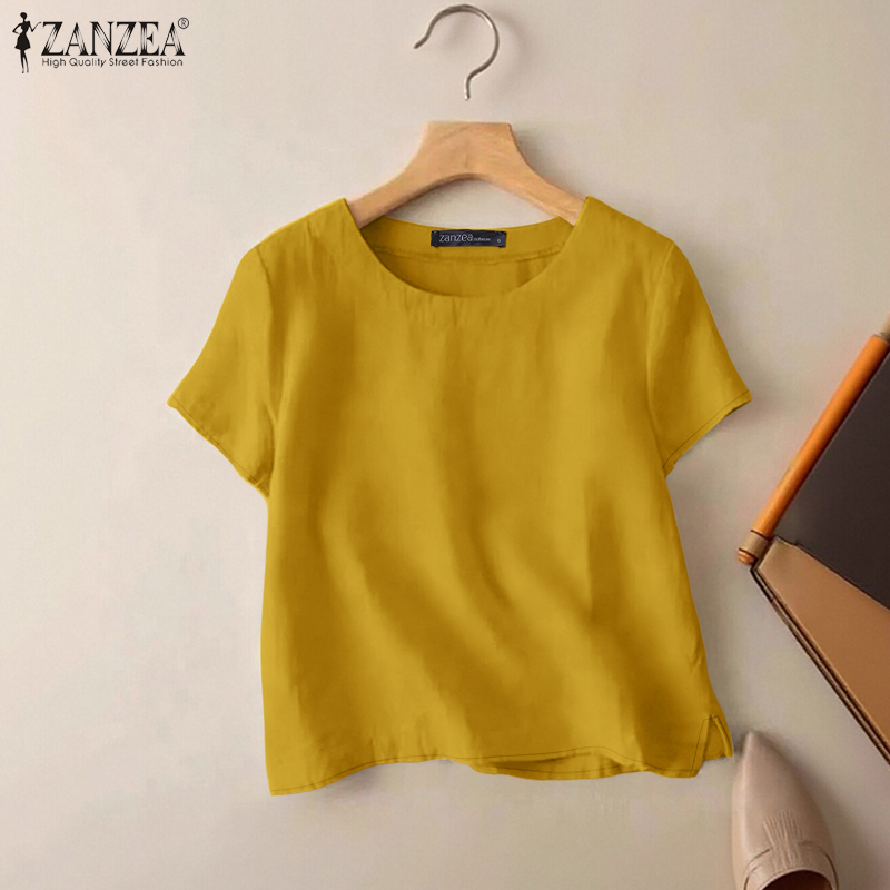 Summer Days Clothing - ZANZEA Yaz Rahat Pamuklu Bluzlar Kadınlar