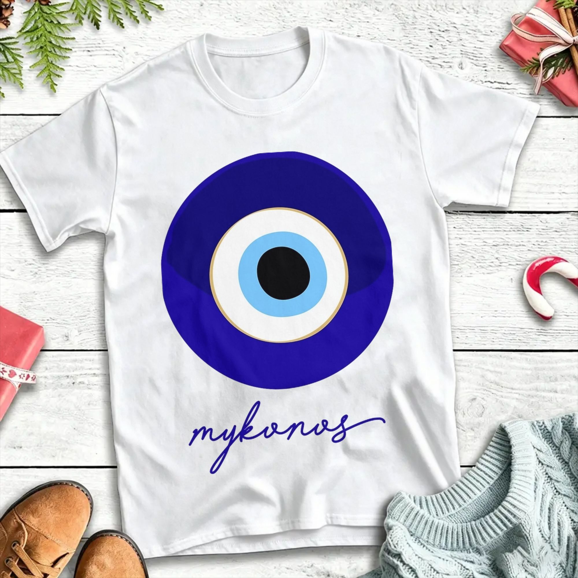 Summer Clothing For Greece - MYKONOS - YUNANİSTAN, mati edition mavi