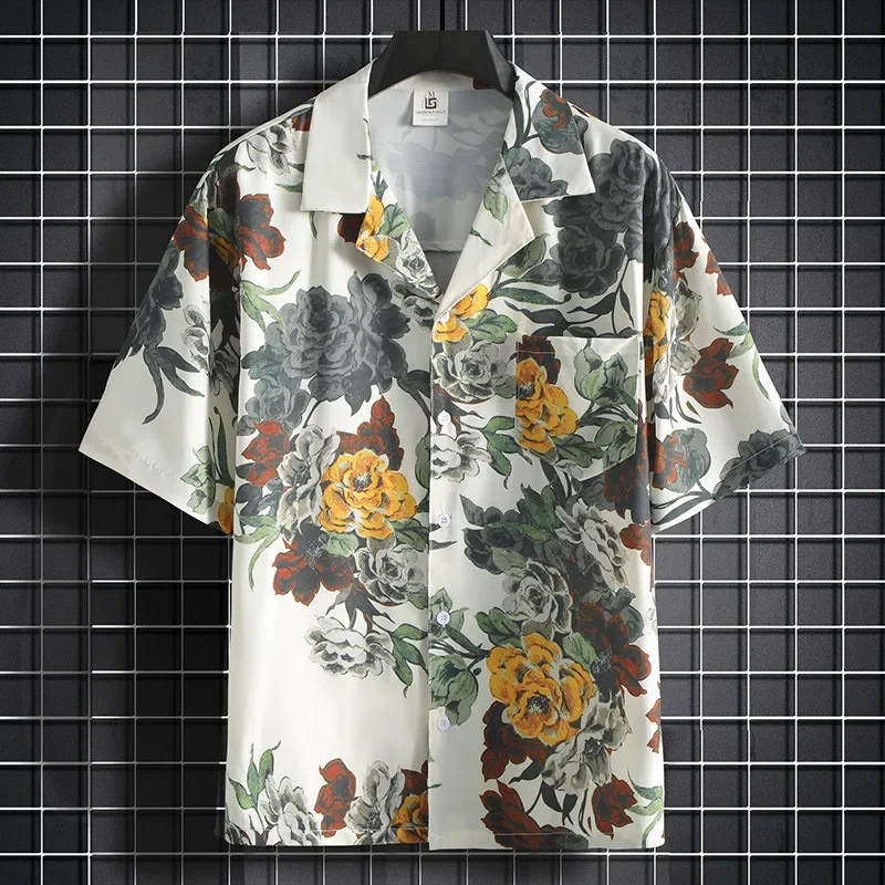 Summer Clothing Essentials Men - Baskılı Gömlek Erkek Kısa Kollu Gömlek