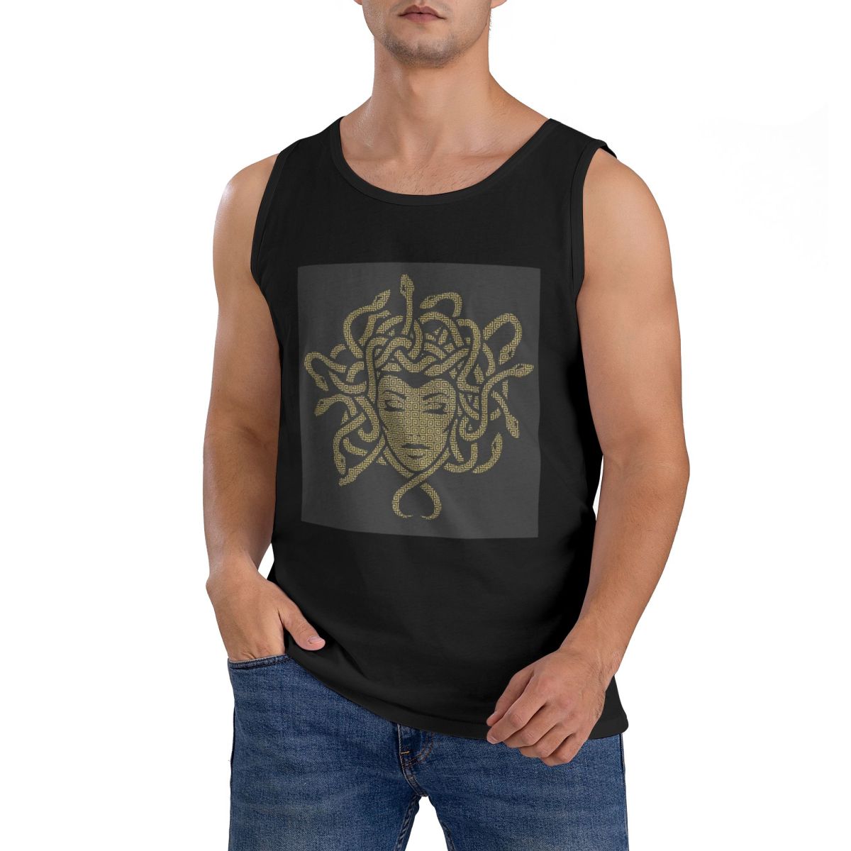 Summer Clothing For Greece - % 100% Pamuk Antik Yunanistan Medusa
