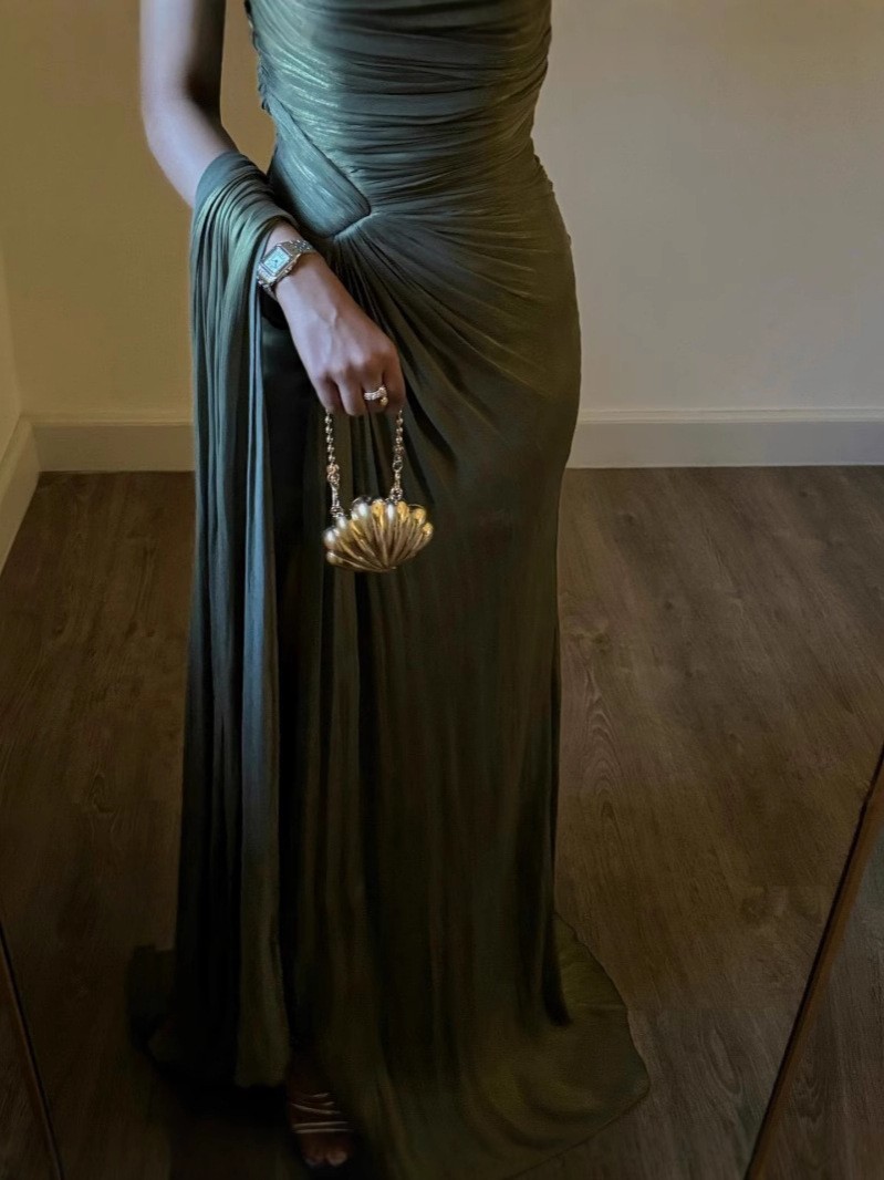 Summer Green Clothing - Lüks Parti Elbisesi Maxi Abiye Kadın