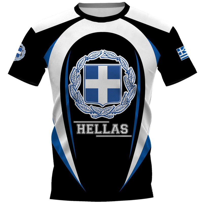 Summer Clothing For Greece - Hellas Totem Yunanistan Amblemi Grafik Baskılı