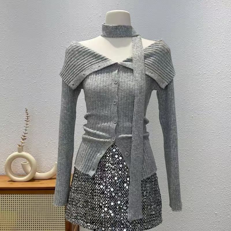 Y2K Kore Kazak Turn-Down Yaka  - Summer Jumper Clothing incelemesi ve fiyatı