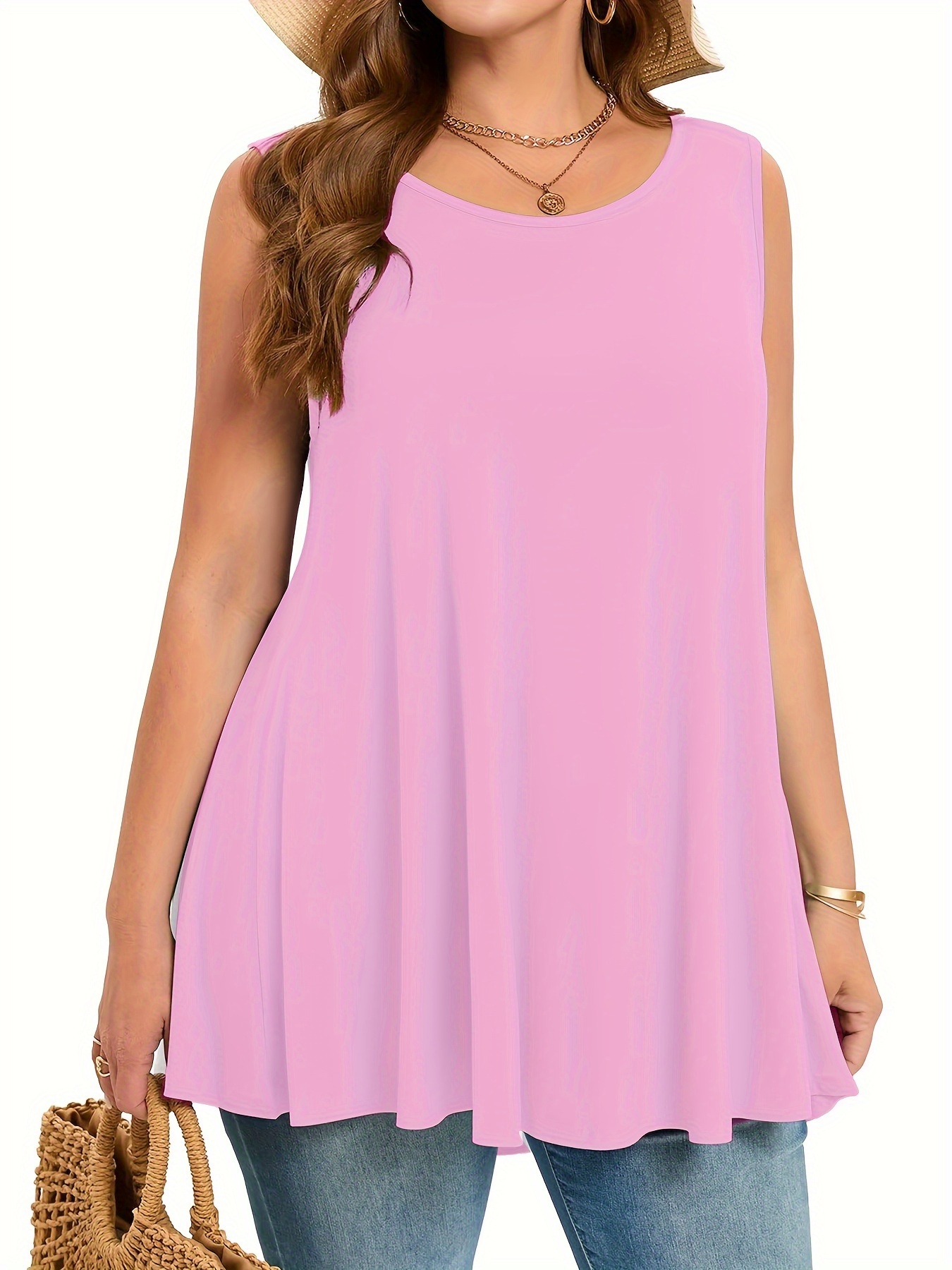 Artı Boyutu Basit Katı Tank To - Summer Clothing For Plus Size Women incelemesi ve fiyatı