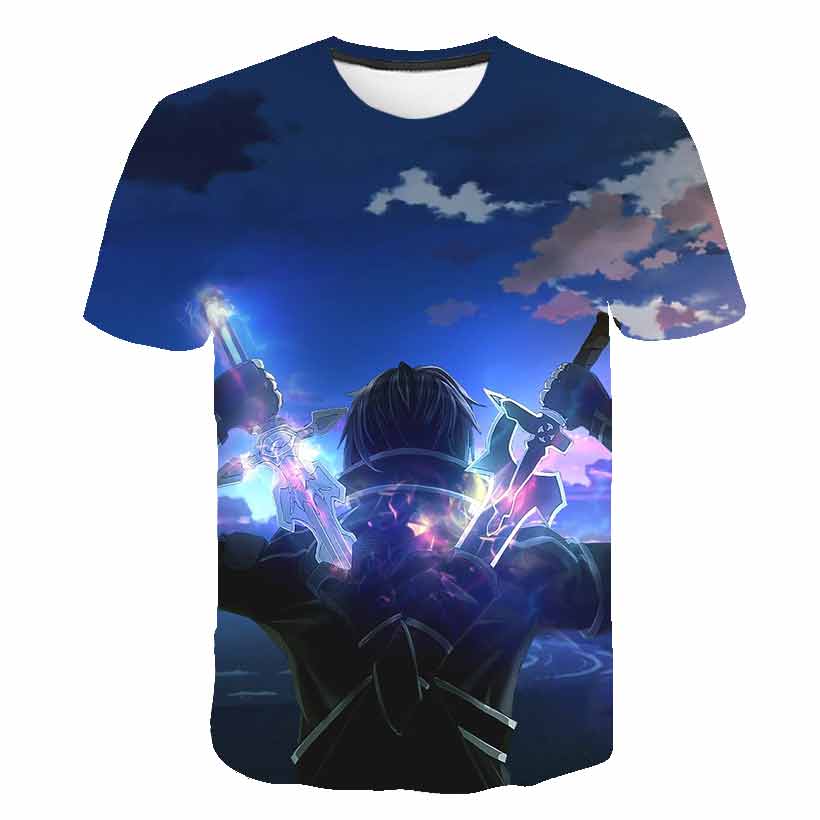 Anime 3D-printed kılıç sanat O - Summer Clothing Online Shopping incelemesi ve fiyatı