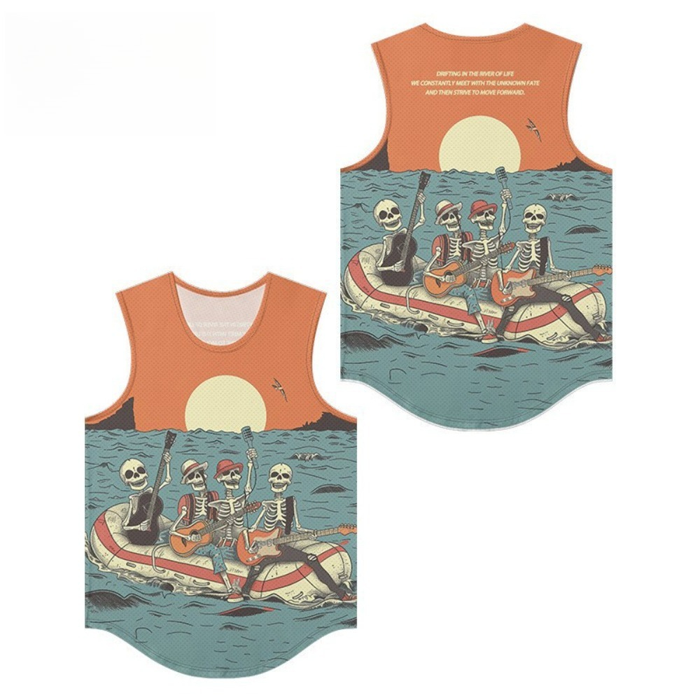 İskelet Bant Baskılı Erkek Yel - Summer Clothing Essentials Men incelemesi ve fiyatı