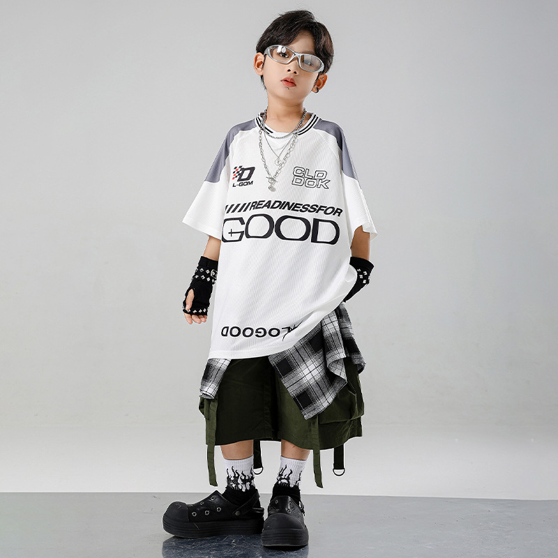 Çocuk Kpop Hip Hop Giyim Beyaz - Summer Green Clothing incelemesi ve fiyatı
