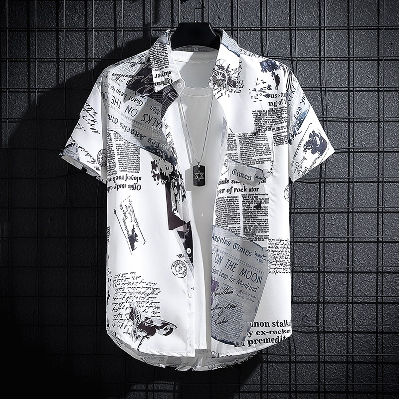 Gazete Baskılı Gömlek, Çok Yön - Summer Clothing Essentials Men incelemesi ve fiyatı