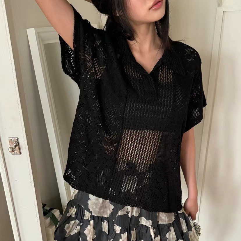 Retro Yaka Dantel Gömlek Kadın - Summer Clothing Online Shopping incelemesi ve fiyatı